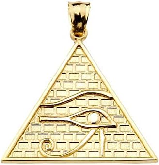 Pendentif à breloque pyramide œil d'Horus en or jaune fin 10 carats
Avis,  Fiche Technique et Prix au Maroc