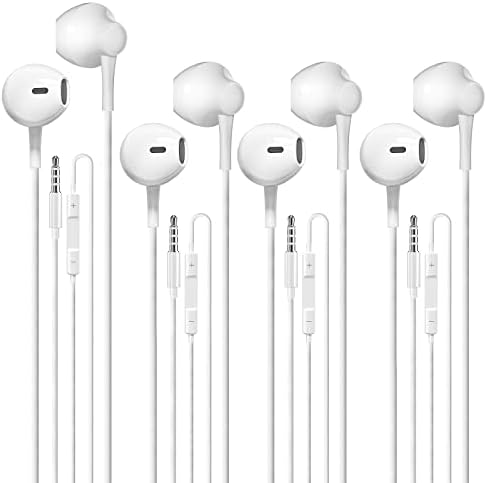 SHDKJXH 4 Paires Écouteurs Filaires, 3.5mm Écouteur Jack, Casques d'écoute Filaires, Oreillettes Filaires Convient à Smartphone, iOS, Android, Tablet, Lecteurs MP3
 Avis, Fiche Technique et Prix au Maroc