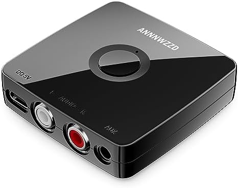 ANNNWZZD Recepteur Bluetooth, 5,1 Adaptateur Bluetooth pour Chaine HiFi avec 3.5mm to RCA, Recepteur Bluetooth Hi-FI pour Ampli Stereo, Système Stéréo Domestique, Haut-parleurs
 Avis, Fiche Technique et Prix au Maroc