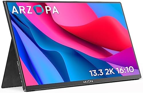 ARZOPA Moniteur portable 2K, 13,3" HDR pour ordinateur portable USB C HDMI Moniteur externe IPS Eye Care Écran externe pour PC Téléphone Mac Xbox PS5 Switch-A1 GAMUT MINI 2K
 Fiche Technique et Prix au Maroc