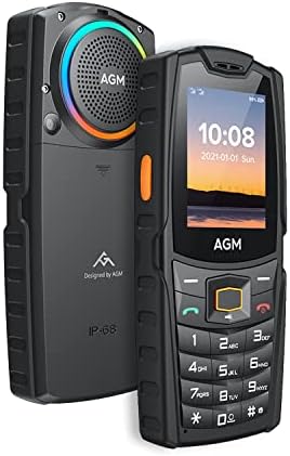 AGM M6 4G Téléphone portable débloqué robuste pour personnes âgées et enfants, téléphone étanche double SIM IP68/IP69K, MIL-STD-810H, T-Mobile, écran 2,4", 48 Mo + 128 Mo, batterie 2500 mAh, noir, grande police, grand haut-parleur
 Fiche Technique et Prix au Maroc