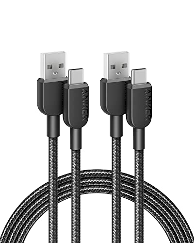 Câble de chargeur USB C Anker [2 Pack, 6ft]Câble de chargeur 310 Type C Charge rapide, Câble USB A vers USB C tressé Charge rapide pour Samsung Galaxy Note 10 Note 9/S10+ S10, LG V30 (USB 2.0, Noir)
 Fiche Technique et Prix au Maroc