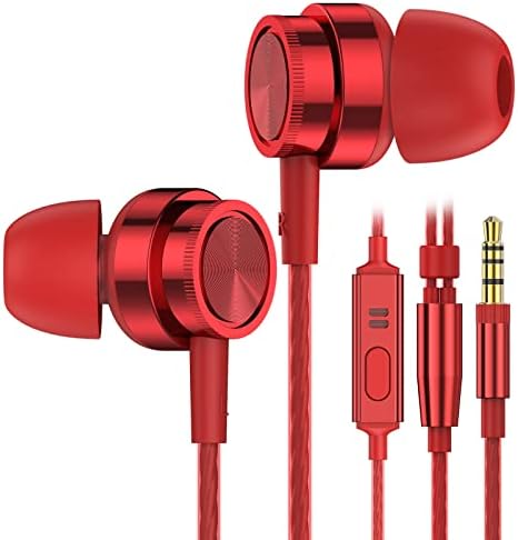 Ecouteurs Filaire, Ecouteurs Intra-Auriculaires avec Microphone HD, Anti-Bruit Casque, Deep Bass,Jack 3.5mm, pour Samsung, iphone et la Plupart des Appareils 3,5 mm
 Avis, Fiche Technique et Prix au Maroc