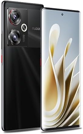 nubia Z50 Cellphone - 5G Unlocked Android Phone, 64MP+50MP Dual Camera, Qualcomm Snapdragon 8 Gen 2, 144Hz 6.67” AMOLED Screen, 80W Quick Charge Android Phone w/ 5000mAh Battery, 12+256GB, Black Fiche Technique et Prix au Maroc