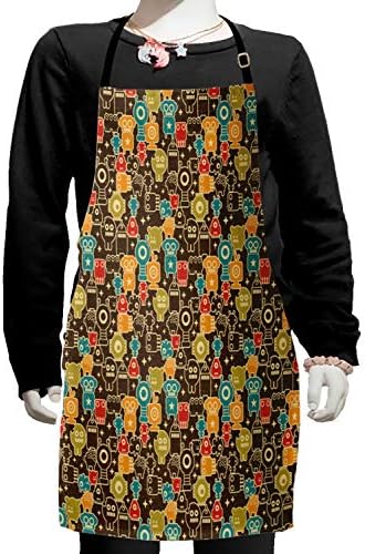 Ambesonne Tablier Alien, Robot Monstres dans l'Espace Étoiles Style Rétro Fantastique Illustration Futuriste, Petit Tablier Bavoir avec Attaches Réglables pour la Cuisson de la Peinture, Petite Taille, Multicolore
 Avis, Fiche Technique et Prix au Maroc