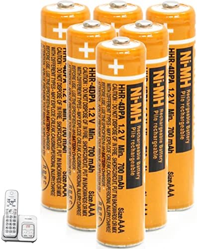 CIEEDE HHR-4DPA NI-MH AAA Batterie rechargeable pour Panasonic 1,2 V 700 mAh Lot de 6 piles NiMH AAA pour téléphones sans fil Panasonic, appareils électroniques, télécommandes
 Fiche Technique et Prix au Maroc
