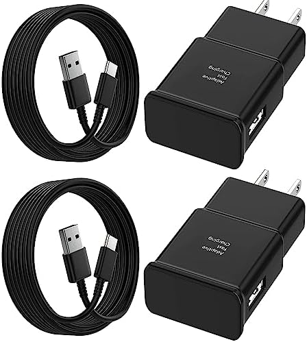 Type C Charger for Samsung Android with Cable Cord for Samsung Galaxy S22/S22 Plus/ S21/S21 Ultra/S20/S20 Plus/S8/S9/S9 Plus/S10/S10e/Note 8/Note 9/Note 10/Note 20 2Pack Fiche Technique et Prix au Maroc