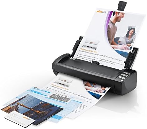 Plustek AD480 - Scanner de bureau pour cartes et documents, avec chargeur de papier de 20 pages et emplacement pour carte exclusif.  pour Windows uniquement
 Fiche Technique et Prix au Maroc