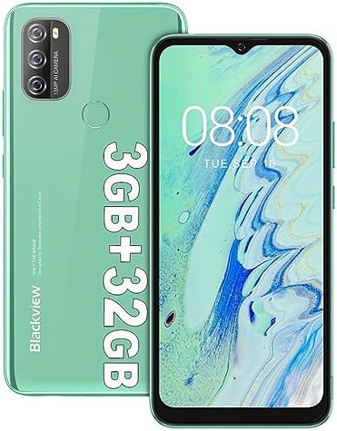 Blackview Téléphone portable débloqué A70 (2023) 3 Go + 32 Go/SD 128 Go Android, batterie massive de 5380 mAh, smartphone Octa Core débloqué, 4G double SIM, déverrouillage du visage et empreintes digitales, 6,5" FHD + grand écran
 Fiche Technique et Prix au Maroc