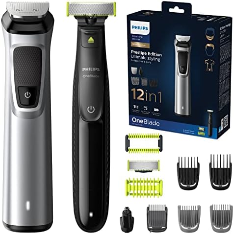 Philips Multigroom Série 9000, Tondeuse Multi-styles 12-en-1 avec OneBlade pour Visage, Cheveux et Corps avec Technologie DualCut (Modèle MG9710/90)
 Avis, Fiche Technique et Prix au Maroc
