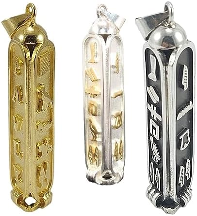 FAMA.store Personnalisez le collier cartouche personnalisé à 3 côtés en argent sterling plaqué or et pendentif solide en argent oxydé traduit en hiéroglyphes fait à la main en Égypte
Avis,  Fiche Technique et Prix au Maroc