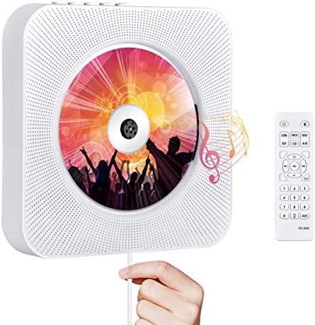 Lecteur de CD Portable Qoosea Lecteur de Musique MP3 Bluetooth Mural avec Télécommande Haut-Parleur HiFi Intégré Radio FM avec Port Audio de 3,5 mm Clé USB et Audio AUX Entrée
 Avis, Fiche Technique et Prix au Maroc