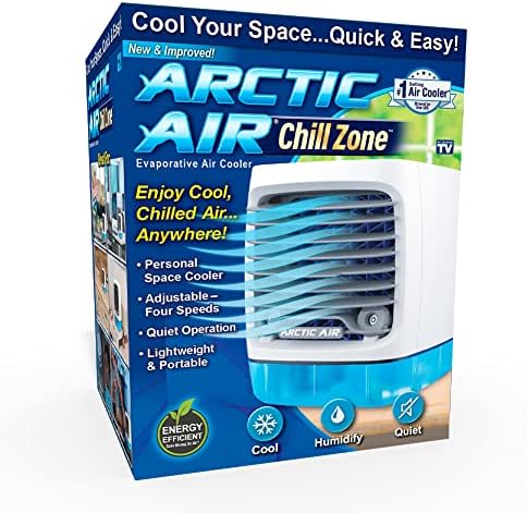 Refroidisseur évaporatif Arctic Air Chill Zone avec technologie Hydro-Chill, ventilateur portable avec 4 vitesses réglables, refroidissement 8 heures, ventilateur pour chambre à coucher, salon, sous-sol, bureau et plus encore
 Avis, Fiche Technique et Prix au Maroc