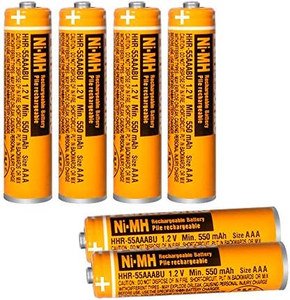 EOCIK 6 Pack HHR-55AAABU NI-MH batterie rechargeable pour Panasonic 1.2V 550mAh batterie AAA pour téléphones sans fil
 Fiche Technique et Prix au Maroc