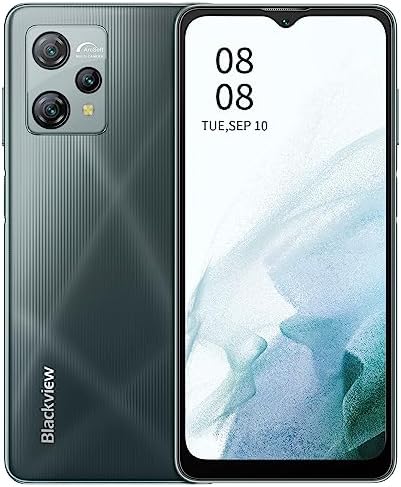Blackview A53 Smartphone, 7 Go + 32 Go/SD 128 Go, téléphone portable Android 12, triple emplacement pour carte SIM, batterie 5080 mAh, téléphones Android HD+, écran HD+, Face ID Qlink.
 Fiche Technique et Prix au Maroc
