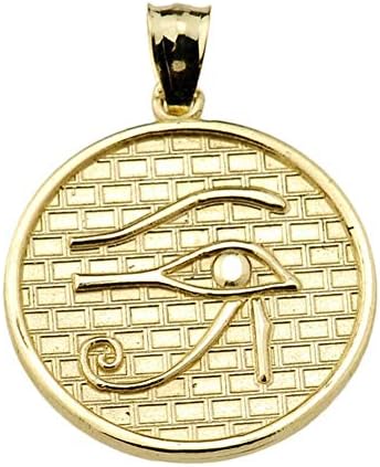 Collier à pendentif à breloque ronde en or jaune 10 carats Oeil d'Horus (13 étapes)
Avis,  Fiche Technique et Prix au Maroc