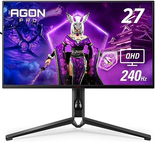 AOC Agon PRO AG274QG Moniteur de jeu de tournoi 27", QHD 2K 2560 x 1440, 240 Hz 1 ms, G-SYNC Ultimate, PS5 Xbox Switch, noir
 Fiche Technique et Prix au Maroc