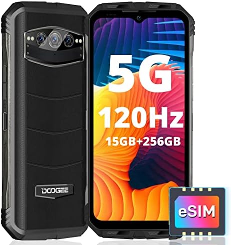 DOOGEE V30 Smartphone robuste (2023), téléphone robuste eSIM Dual 5G 15 Go + 256 Go débloqué, téléphone portable robuste 6,6" FHD+/120 Hz, deux haut-parleurs haute résolution, Android 12, triple caméra 108 MP, vision nocturne, NFC, OTG
 Fiche Technique et Prix au Maroc