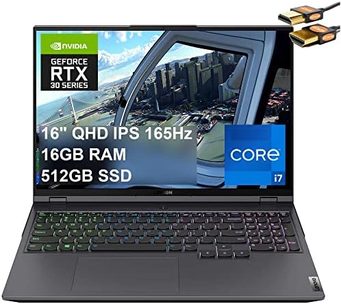 Lenovo Legion 5i Pro Flagship 16 Ordinateur portable de jeu 16" QHD IPS 165 Hz Écran antireflet 11e génération Intel Octa-Core i7-11800H 16 Go de RAM 512 Go SSD GeForce RTX 3050 4 Go RVB rétroéclairé KB Win10 Gris + Câble HDMI
 Fiche Technique et Prix au Maroc