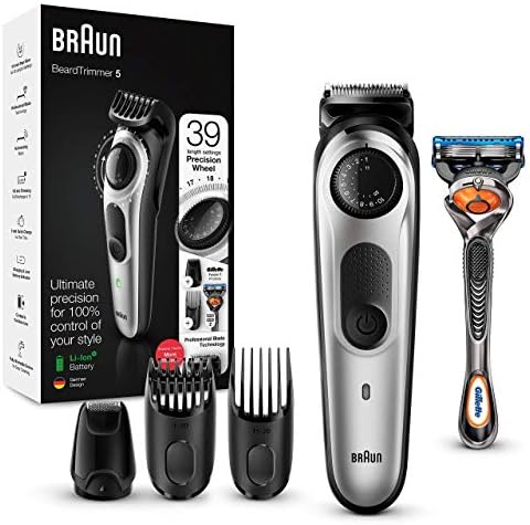 Braun 5 Tondeuse Électrique Homme Cheveux Et Barbe, Noir/Argent Métallisé, Lames Affûtées Et Inusables, 39 Réglages De Longueurs, BT5265
 Avis, Fiche Technique et Prix au Maroc