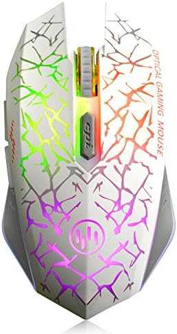 Souris de jeu sans fil VEGCOO C12, souris rechargeable, souris sans fil à clic silencieux avec 6 boutons, souris de jeu pour PC, technologie avancée avec 2,4 GHz jusqu'à 2400 DPI pour ordinateur portable (blanc)
Avis,  Fiche Technique et Prix au Maroc