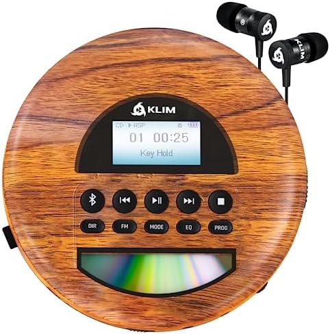 KLIM Nomad Wood - Nouveauté 2023 - Lecteur CD Portable - Batterie Intégrée Longue Durée - Écouteurs KLIM Fusion - CD-R, CD-RW, MP3 - Lecteur TF, Mini Radio Portable, Bluetooth - pour la Voiture
 Avis, Fiche Technique et Prix au Maroc
