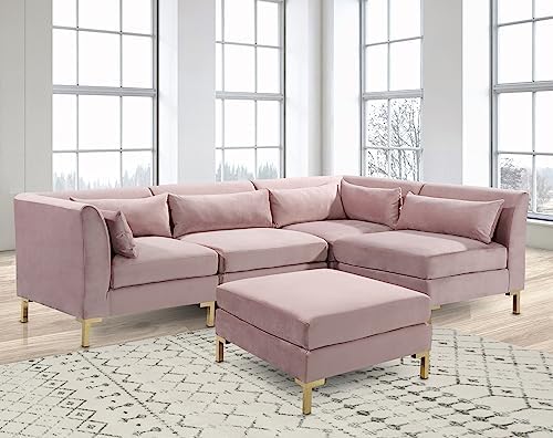 Iconic Home Girardi Chaise modulaire Ottomane Table basse Coussin en velours rembourré en métal doré massif Pied en Y Moderne Contemporain Blush
Avis,  Fiche Technique et Prix au Maroc
