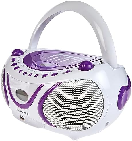 Metronic 477112 Radio / Lecteur CD / MP3 Portable Pop Purple avec Port USB - Violet
 Avis, Fiche Technique et Prix au Maroc