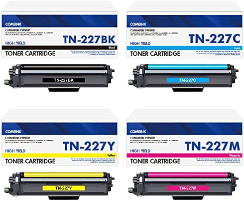 TN-227BK/C/M/Y High Yield Toner 4Pack: Compatible for Brother TN227 TN 227 TN-227 for HL-L3270CDW HL-L3210CW HL-L3230CDW HL-L3230CDN HL-L3290CDW MFC-L3710CW MFC-L3750CDW MFC-L3770CDW Printer Fiche Technique et Prix au Maroc
