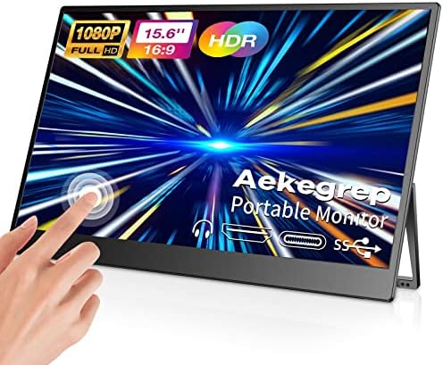 Aekegrep Moniteur portable à écran tactile de 15,6 pouces, moniteur à écran tactile FHD 1080P USB C HDMI IPS écran d'affichage à écran tactile externe pour ordinateur portable PC téléphone Mac Xbox PS5/PS4 Switch
 Fiche Technique et Prix au Maroc