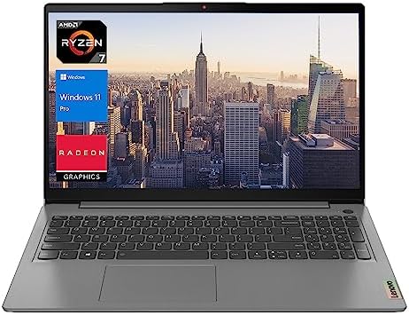 Ordinateur portable LENOVO IdeaPad 3, écran FHD 15,6", AMD Ryzen 7 5700U (Beat i7-1160G7), 20 Go de RAM, SSD 1 To, webcam, HDMI, Wi-Fi, Windows 11 Pro, gris
 Fiche Technique et Prix au Maroc