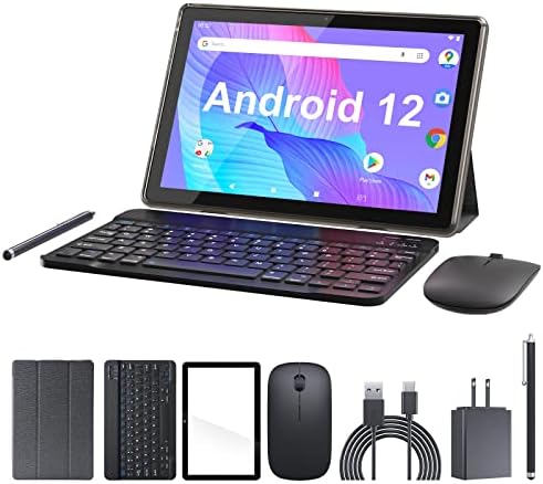 Tablette 10,1 pouces Android 12 OS Tableta, tablettes 2 en 1 avec clavier, souris, étui, stylet, film trempé, 32 Go de ROM + 2 Go de RAM, double caméra 8 MP, processeur Quad Core, batterie 6000 mAh, onglet 1280 x 800 FHD
 Fiche Technique et Prix au Maroc