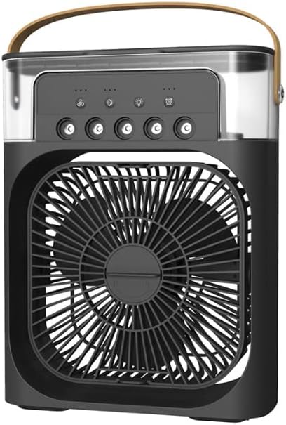 Portable Air Conditioner, Personal Mini Air Conditioner Fan Evaporative Air, Evaporative Air Cooler with 3 wind speeds (Low-Medium-High) and 7 Colors LED Atmosphere Light for Room Office Avis, Fiche Technique et Prix au Maroc