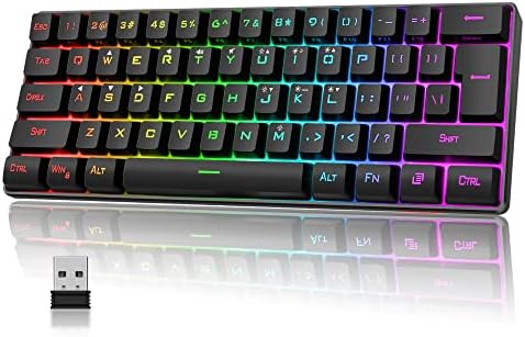 RedThunder Clavier de jeu sans fil 60 % rechargeable, rétroéclairé RVB, mini clavier de jeu ultra compact, ergonomique, étanche, sensation mécanique, pour PC, MAC, ordinateur portable, PS4, PS5, Xbox ONE Gamer
Avis,  Fiche Technique et Prix au Maroc