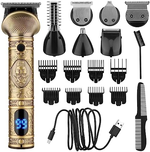 Tondeuse Barbe, Tondeuse Cheveux Professionnelle pour Avec Lame en T, Rasoir électrique Tondeuse de Précision Tondeuse Nez 6 en 1
 Avis, Fiche Technique et Prix au Maroc