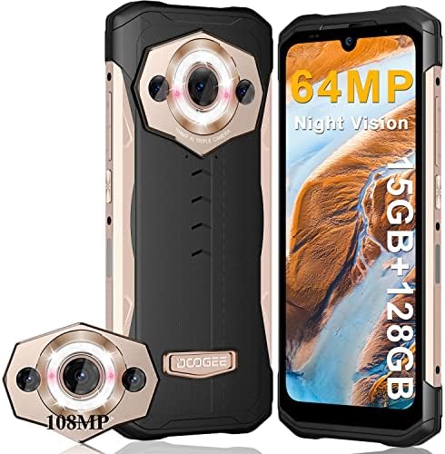 DOOGEE S99 (2023) Smartphone robuste, téléphone robuste 15 Go + 128 Go débloqué, triple caméra 108 MP, vision nocturne 64 MP, téléphones étanches FHD+ IP68 6,3", double téléphone portable robuste 4G, batterie 6000 mAh, NFC, OTG
 Fiche Technique et Prix au Maroc