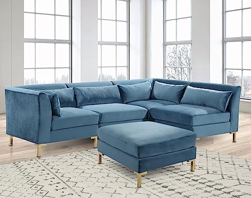 Iconic Home Girardi Chaise modulaire Ottomane Table basse Coussin en velours rembourré en métal doré massif Pieds en Y Moderne Contemporain Bleu sarcelle
Avis,  Fiche Technique et Prix au Maroc