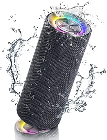 Abuytwo Enceinte Portable Bluetooth - 30W Enceinte Puissante avec Étanche IPX7, Enceinte sans Fil et Lumineuse Bluetooth, Autonomie 24 hrs, Bluetooth 5.0, Appel Mains Libres, pour Les Voyages Avis, Fiche Technique et Prix au Maroc