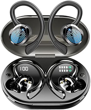 Ecouteurs Bluetooth sans Fil Sport 48H HiFi Stéréo, 2023 Oreillette Bluetooth 5.3 avec ENC Antibruit Mic/Dual Écran LED/IP7 Étanche/À l'aise Casque pour Footing iOS/Android
 Avis, Fiche Technique et Prix au Maroc