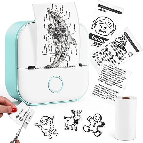 Memoking Imprimante d'autocollants – Mini imprimante thermique, machine de création d'autocollants T02, imprimante de téléphone de poche Bluetooth portable pour cartes flash d'anatomie, journal, photos, notes, cadeau pour enfants, vert
Avis,  Fiche Technique et Prix au Maroc