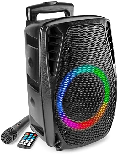 Fenton FT8LED-MK2 - Enceinte Sono Portable avec Batterie et LEDs Intégrées, Puissance 300W, Technologie Bluetooth 5.0, Lecteur MP3 Intégré et Microphone Inclus
 Avis, Fiche Technique et Prix au Maroc