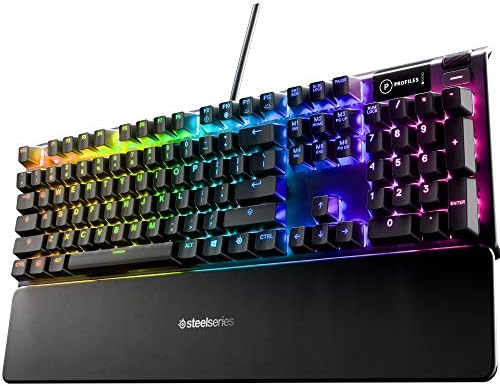 Clavier de jeu mécanique hybride SteelSeries USB Apex 5 – Éclairage RVB par touche – Cadre en alliage d'aluminium de qualité aéronautique – Écran intelligent OLED (commutateur bleu hybride)
Avis,  Fiche Technique et Prix au Maroc