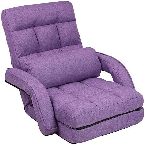 FLOGUOR Chaise de sol, chaise longue d'intérieur, canapé paresseux pliant réglable à 42 positions avec accoudoirs et chaises de jeu rembourrées pour salon, chambre à coucher, prix d'usine (violet) 8803PU
Avis,  Fiche Technique et Prix au Maroc