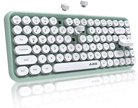 NACODEX 308I Clavier Bluetooth sans fil style machine à écrire 84 touches avec touches rondes mignonnes, mini clavier, compatible avec Android Windows iOS pour la maison et le bureau, clavier rétro (vert)
 Fiche Technique et Prix au Maroc