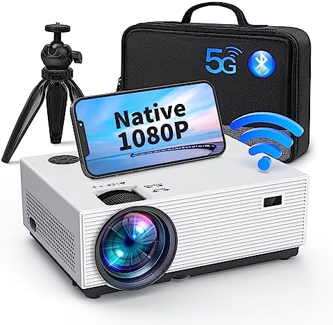 4K Projector with 5G WiFi and Bluetooth, Acrojoy 450 ANSI Native 1080P Mini Projector Support 400" Display, 75% Zoom, Portable Outdoor Movie Projector W/Tripod and Bag, Compatible W/TV Stick/USB/PS5 Fiche Technique et Prix au Maroc
