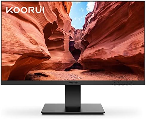 KOORUI Moniteur FHD 27 pouces, moniteur d'ordinateur (1080P, 75 Hz, HDMI + VGA, 99 % SRGB, réponse 5 ms, soins oculaires), moniteur d'affichage de conception pratiquement sans bordure, sans cadre
 Fiche Technique et Prix au Maroc