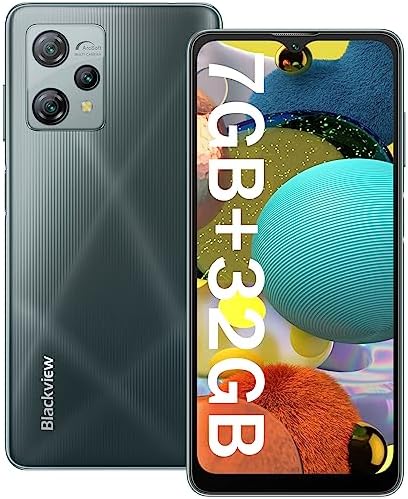 Blackview Téléphones intelligents débloqués A53, 7 Go + 32 Go 1 To TF, batterie 5080 mAh + OTG, Android 12, 6,52 pouces HD +, 4G double SIM, Face ID, GPS, appareil photo 12 MP, prise 3,5 mm, téléphone portable Android Smartphone débloqué | Gris
 Fiche Technique et Prix au Maroc