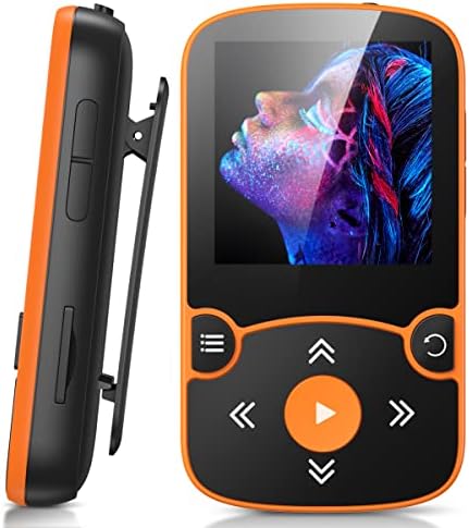 AGPTEK Lecteur MP3 Bluetooth 5.3 avec Clip, 32Go Baladeur Sport Portable, Lecteur de Musique avec Bouton Volume Indépendant/Radio FM/Podomètre/Enregistreur Vocal, Externe Jusqu'à 128Go-Orange
 Avis, Fiche Technique et Prix au Maroc