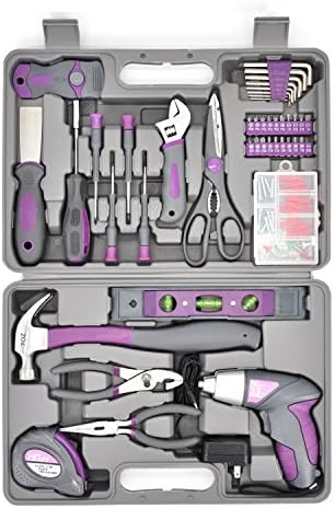 Werktough 44 pièces 4 V Kit d'outils de tournevis sans fil ensemble d'outils de couleur rose Kit d'outils pour dame ensemble de réparation à domicile boîte à outils Kit d'outils à main étui de rangement coffret cadeau LADYCRAFT
 Avis, Fiche Technique et Prix au Maroc