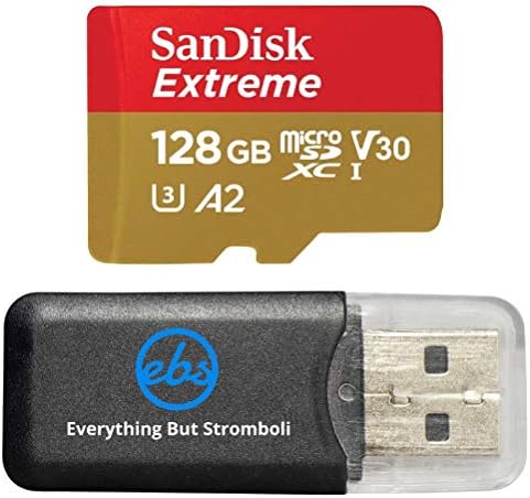 SanDisk Carte mémoire Micro SDXC Extreme 128 Go Fonctionne avec GoPro Hero 7 Noir, Argent, Hero7 Blanc UHS-1 U3 A2 avec (1) lecteur de carte micro Everything But Stromboli (TM)
 Fiche Technique et Prix au Maroc
